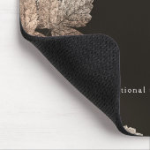 Tapis De Souris Brun foncé et bronze Feuilles Rustique Automne Gla (Coin)