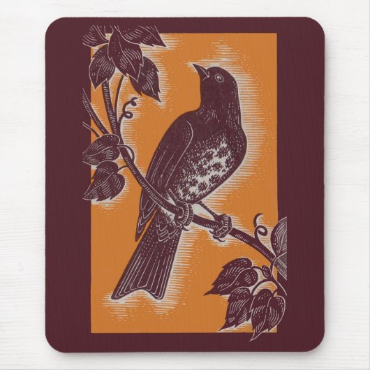 Tapis De Souris brune avec orangé (Devant)