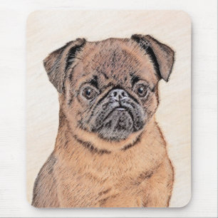 Tapis De Souris Bruxelles Griffon Smooth Painting Original Chien A