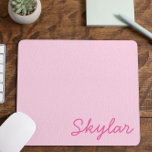 Tapis De Souris Bubble Gum rose Hot rose Nom Curseur personnalisé<br><div class="desc">C'est une Bubble Gum rose Hot rose Custom Cursive Nom Pad Souris!</div>