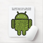 Tapis De Souris Bubbles Doodle Character pour le robot Android™ (Avec souris)