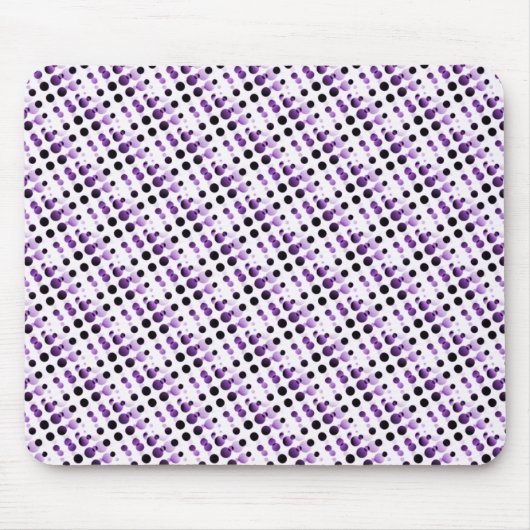 Tapis De Souris Bubbles violets rétro Mousepad (Devant)