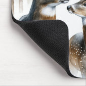 Tapis De Souris Buck and Doe In Winter Woods (Coin)