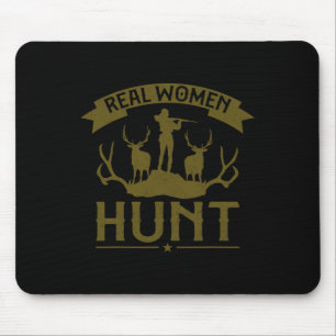 Tapis De Souris Buck Deer Chasse Chasse Fille Véritable Femmes Cha