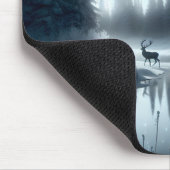 Tapis De Souris Buck In A Winter River la nuit (Coin)