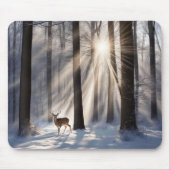 Tapis De Souris Buck In Winter Forest (Devant)