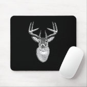 Tapis De Souris Buck on Bold Black White Tail Deer (Avec souris)