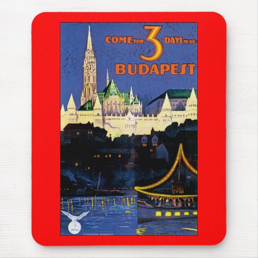Tapis De Souris Budapest vintage (Devant)