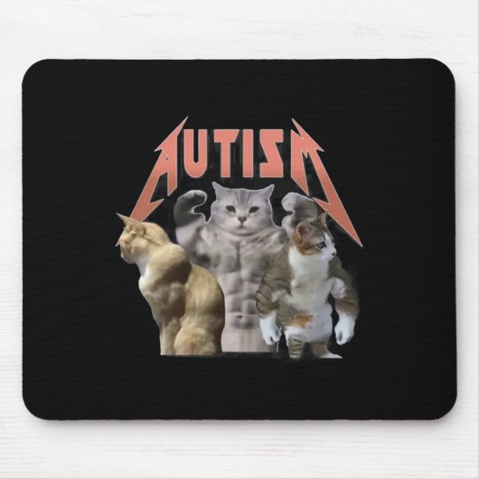 Tapis De Souris Buff Cats Autism meme (Devant)