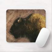 Tapis De Souris Buffalo de bison de bois (Avec souris)