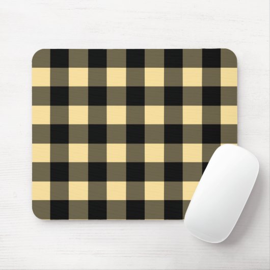 Tapis De Souris Buffle noir et jaune (Avec souris)