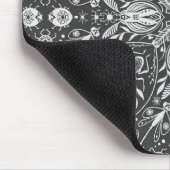 Tapis De Souris Bugs, blanc cassé sur noir (Coin)