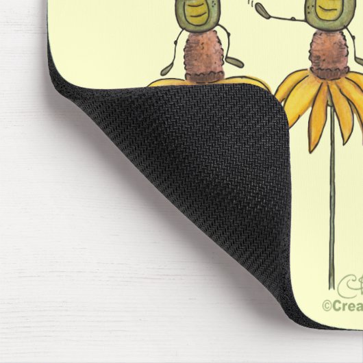 Tapis De Souris Bugs sur les fleurs (Coin)