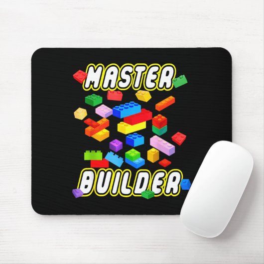 Tapis De Souris Building Bricks Master Builder Construction Block (Avec souris)