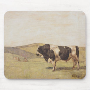 Tapis De Souris Bull dans un paysage suisse (par Ferdinand Hodler)