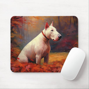 Tapis De Souris Bull Terrier à l'automne Leaves automne Inspire