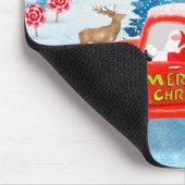 Tapis De Souris Bull Terrier Chien à Noël Livraison Camion neige (Coin)