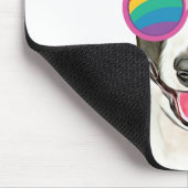 Tapis De Souris Bull Terrier Chien avec Coeurs Saint-Valentin (Coin)