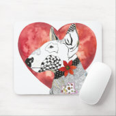 Tapis de souris Bull Terrier Coloré (Avec souris)