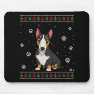 Tapis De Souris Bull Terrier Sweat de Noël Xmas Animal Chien