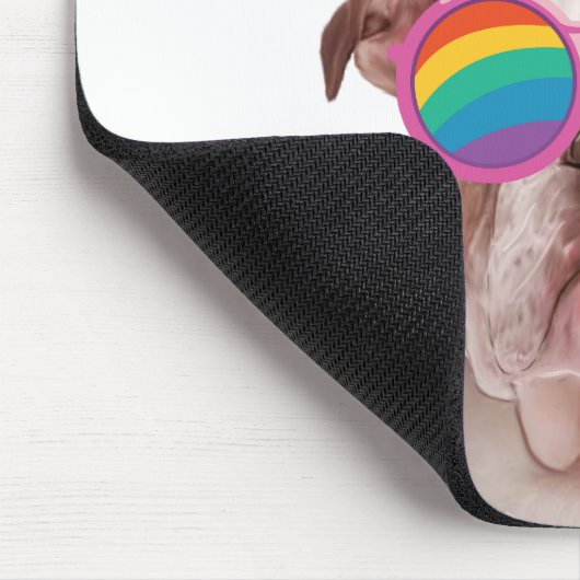 Tapis De Souris Bulldog anglais avec des coeurs Saint-Valentin (Coin)