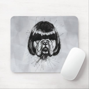 Tapis De Souris Bulldog avec une perruque (Style 4) Beaux-Arts