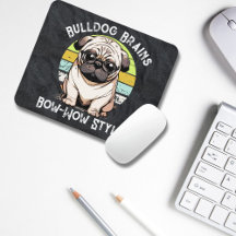 Bulldog Cerveaux Mousepad