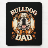Tapis De Souris Bulldog Dad – Cute Vintage Bulldog Father’s Day (Devant)