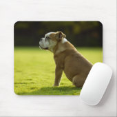 Tapis De Souris Bulldog dans le champ (Avec souris)