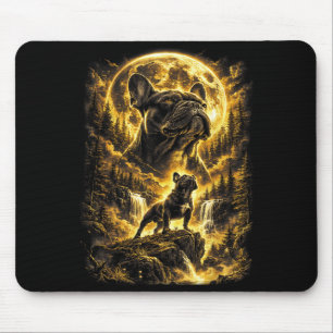 Tapis De Souris Bulldog français hurleur à la lune art de chien vi