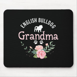 Tapis De Souris Bulldog Grandma Cadeaux Femmes mignonne Amoureux d