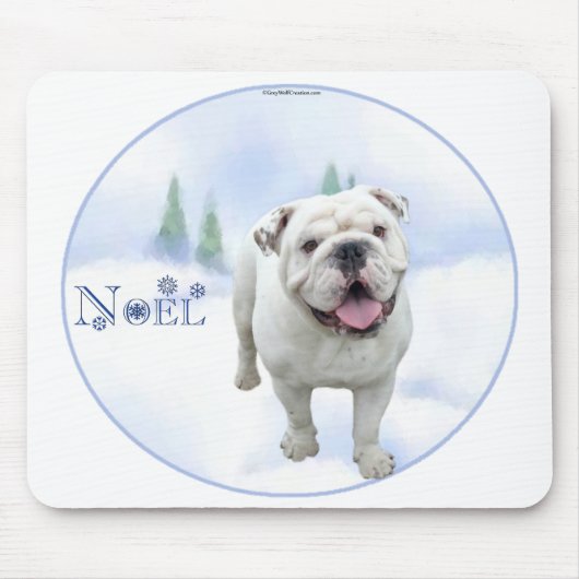 Tapis De Souris Bulldog Noel Mousepad (Devant)