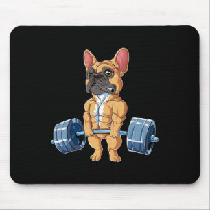 Tapis De Souris Bulldog Poids Fawn Deadlift Fitness Gym Fu