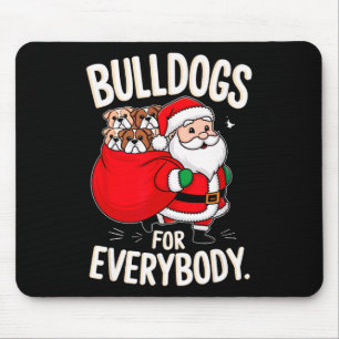 Tapis De Souris Bulldog Pour Tout Le Monde Drôle Noël Père Noël