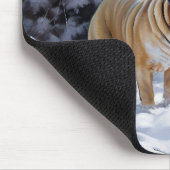 Tapis De Souris Bulldog Qu'Il Neige Noël Brossé (Coin)