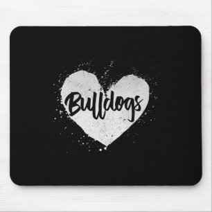 Tapis De Souris Bulldogs - Coeur Amoureux des chiens Animal éleveu