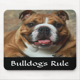 Tapis De Souris Bulldogs Rule English Bulldog Portrait Mousepad