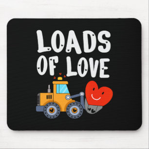 Tapis De Souris Bulldozer de la Saint-Valentin mignon véhicule cha