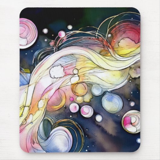 Tapis De Souris Bulles Abstraites (Devant)