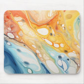 Tapis De Souris Bulles liquides Abstraites (Devant)