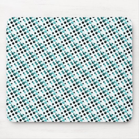 Tapis De Souris Bulles rétro turquoises Mousepad (Devant)