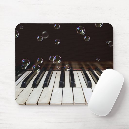 Tapis De Souris Bulles sur clavier de piano (Avec souris)