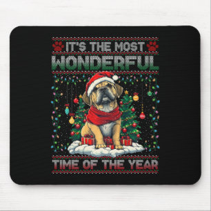 Tapis De Souris Bullmastiff Arbre de Noël Décorations Amoureux des