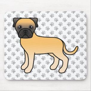 Tapis De Souris Bullmastiff Fauve Chien de Dessin Animé Mignon