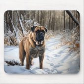 Tapis De Souris Bullmastiff Laisser neiger Noël (Devant)