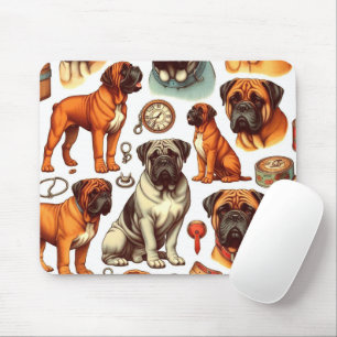 Tapis De Souris Bullmastiff rétro