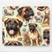 Tapis De Souris Bullmastiff vintage sans chaîne (Devant)