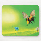 Tapis De Souris Bumble bee survolant une prairie Illustration (Devant)
