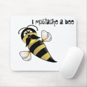 Tapis De Souris Bumble Bee with Mustache (Avec souris)