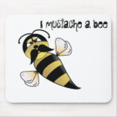 Tapis De Souris Bumble Bee with Mustache (Devant)